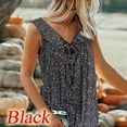 thumbnail image 1 of Aloohaidyvio terra and sky shirts plus size,Fashion Women V Collar Printed Broken Flowers Sleeveless Leisure Time Shirt, 1 of 6