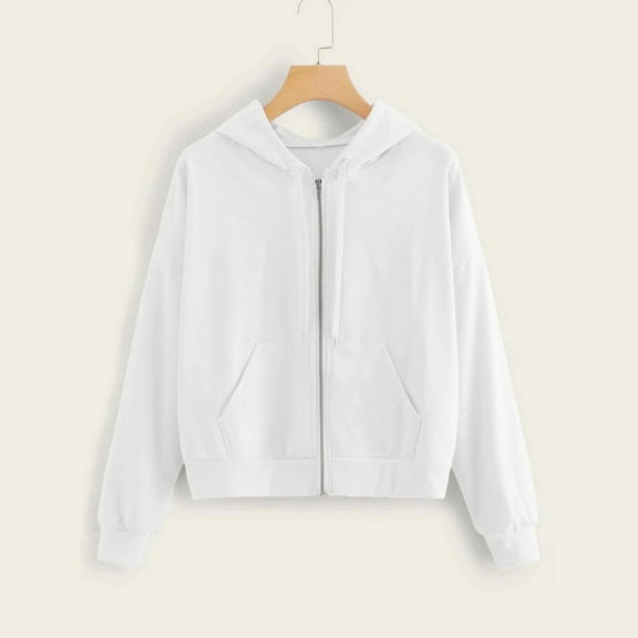 Aloohaidyvio Short Sleeve Womens Tops Button Up,Women Casual Solid Long Sleeve Zipper Pocket Shirt Hooded Sweatshirt Tops