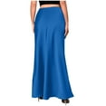 thumbnail image 1 of Aloohaidyvio Skirts for Women Satin High Waist Skirt Elegant Flowy Midi Skirts, 1 of 5