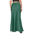 thumbnail image 1 of Aloohaidyvio Skirts for Women Satin High Waist Skirt Elegant Flowy Midi Skirts, 1 of 5
