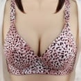 thumbnail image 1 of Aloohaidyvio Sports Bras for Women -Plus Size Wireless Bra,Leopard Print Gathered Together Wirefree Everyday Bras for Women L, 1 of 6