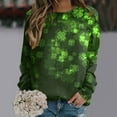thumbnail image 1 of Aloohaidyvio St Patricks Day Tops Womens Clearance 2025,Women's St Patricks Day Graphic Sweatshirts Hoodies Crew Neck Pullover Tops, 1 of 5