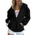 thumbnail image 1 of Aloohaidyvio Sweatshirts Fashion Womens Zipper V-Neck Pullover Tops Long Sleeve Hooded Blouse Sweatshirt, 1 of 6