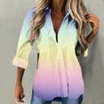 thumbnail image 1 of Aloohaidyvio Sweatshirts Women Casual Printed Long Sleeve Turn-Down Collar Cardigan Blouse Tops, 1 of 4