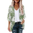 thumbnail image 1 of Aloohaidyvio Sweatshirts Womens Summer Puff Sleeve Cardigan Loose Casual Blouse Summer Trendy Tops, 1 of 4