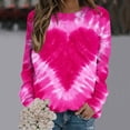 thumbnail image 1 of Aloohaidyvio Sweatshirts for Women Loose Fit,2024 Fall Women's Oversized Sweatshirts Hoodies Tie dye Crew Neck Pullover Tops Casual Comfy Winter Outfits Clothes, 1 of 3