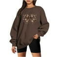thumbnail image 1 of Aloohaidyvio Sweatshirts for Women No Boundaries,Women's Oversized Lightweight Sweatshirt Soft Crew Neck Pullover Long Sleeve Tops, 1 of 3