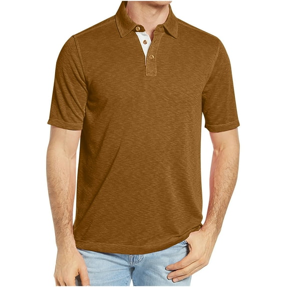 Aloohaidyvio T Shirts for Men Big and Tall,Men's Casual Henley Shirts Classic Button Cotton Short Sleeve T-Shirt Summer Basic Solid Lightweight Tees Tops