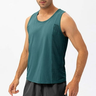 Aloohaidyvio Tank Tops for Men Big and Tall,2024 New Men's Tank Tops Quick Dry Workout Swim Beach Shirts Sleeveless Shirts for Bodybuilding Gym Fitness Training