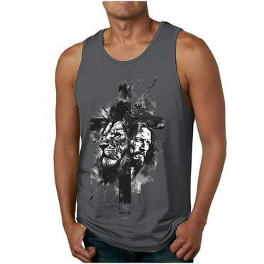 Aloohaidyvio George Tank Tops for Men Big and Tall,Men's Sleeveless Workout Swim Shirt Quick Dry Athletic Running Gym Muscle Beach Tank Top Big and Tall