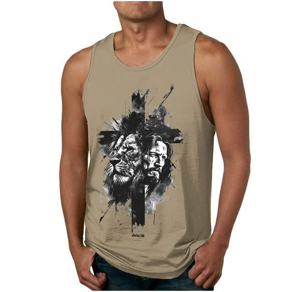 Aloohaidyvio George Tank Tops for Men Big and Tall,Men's Sleeveless Workout Swim Shirt Quick Dry Athletic Running Gym Muscle Beach Tank Top Big and Tall