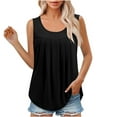 thumbnail image 1 of Aloohaidyvio Tank Tops for Women ,Womens Fashion Solid Color Square Neck Comfortable Loose T-shirt Sleeveless Blouse Casual Tops, 1 of 5