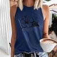 thumbnail image 1 of Aloohaidyvio Tank Tops for Women,Women's Casual Flower Print Basic Tank Tops 2024 Round Neck Soft Sleeveless T-shirt Summer Loose Shirts, 1 of 4