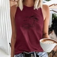 thumbnail image 1 of Aloohaidyvio Tank Tops for Women,Women's Summer Beach Print Basic Tank Tops 2024 Round Neck Soft Casual Loose Sleeveless Shirts, 1 of 4