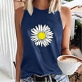 thumbnail image 1 of Aloohaidyvio Tank Tops for Women,Women's Summer Flower Print Basic Tank Tops 2024 Round Neck Soft Casual Loose Sleeveless Shirts, 1 of 3