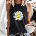 thumbnail image 1 of Aloohaidyvio Tank Tops for Women,Women's Summer Flower Print Basic Tank Tops 2024 Round Neck Soft Casual Loose Sleeveless Shirts, 1 of 3