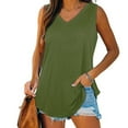 thumbnail image 1 of Aloohaidyvio Tank Tops for Women,Womens Cotton Plus Size Tank Tops,2024 Summer Crew Neck Sleeveless Tank Tops,Workout Basic Tops, 1 of 6