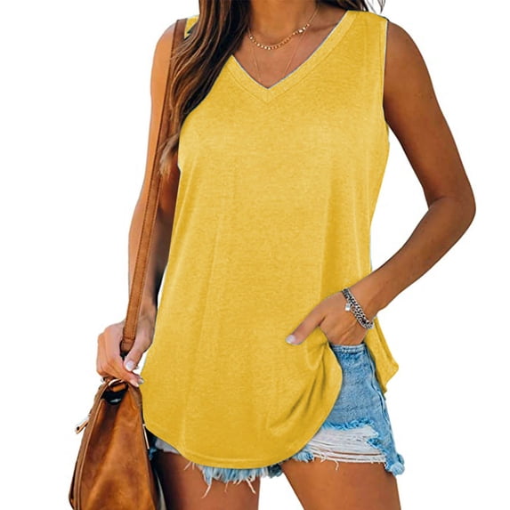 Aloohaidyvio Tank Tops for Women,Womens Cotton Plus Size Tank Tops,2024 Summer Crew Neck Sleeveless Tank Tops,Workout Basic Tops