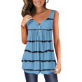thumbnail image 1 of Aloohaidyvio Tank Tops for Women,Womens Plus Size Tummy Tank Tops,2024 Summer Striped Buttons Tank Tops,Workout Basic Tops, 1 of 4
