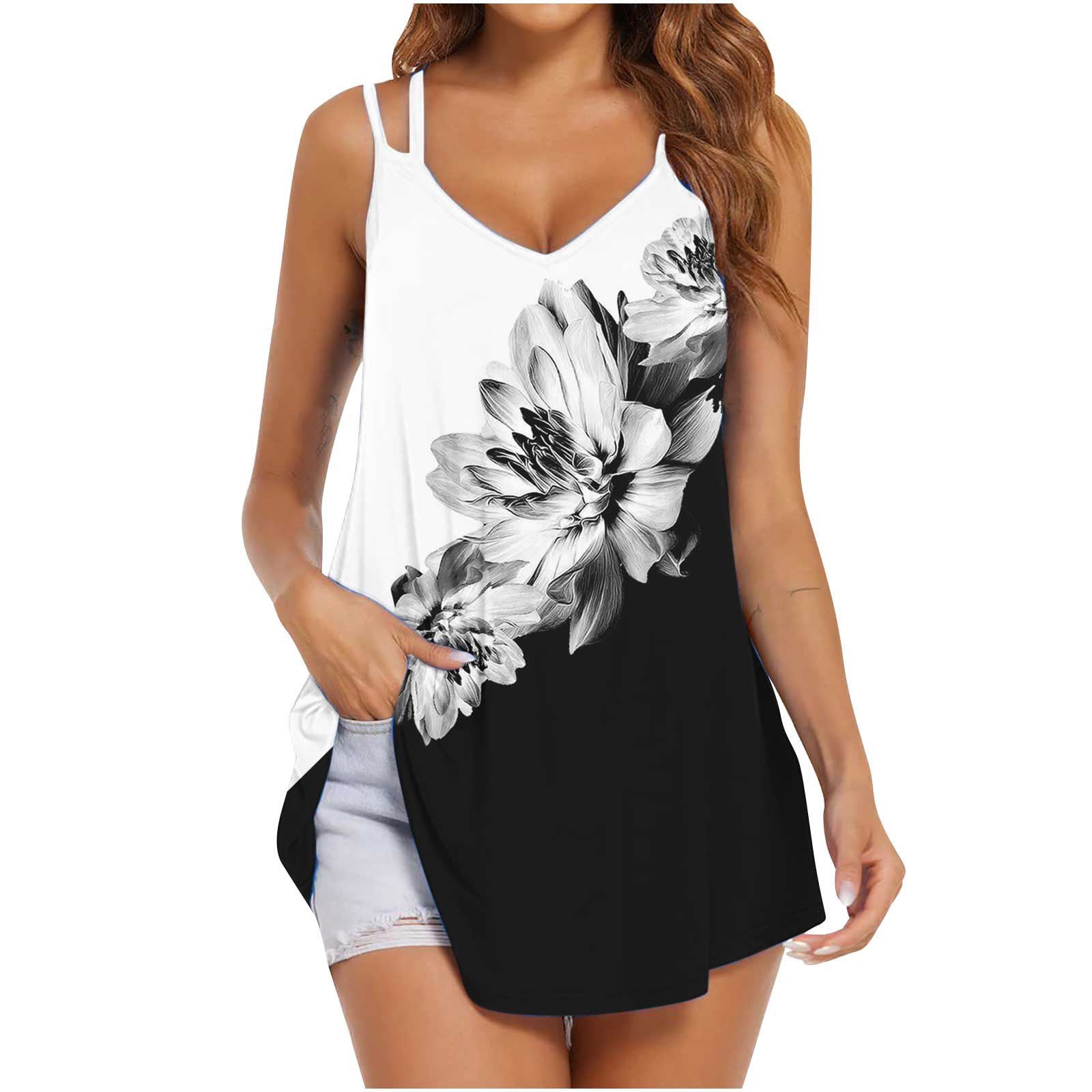 Aloohaidyvio Terra and Sky Tops,Fashion Sexy Casual Women Sleeveless ...