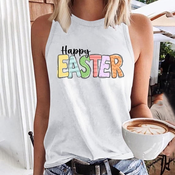 Aloohaidyvio Tops Clearance Sale Womens Vintage Printed Tank Tops Summer T Shirts Sleeveless Casual Loose Tunic Blouses 2024 Tank Tops S-2XL