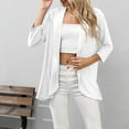 thumbnail image 1 of Aloohaidyvio Tops for Women,Womens 3/4 Sleeve Fashion Casual Comfortable Solid Color Cardigan Top Blouse, 1 of 6
