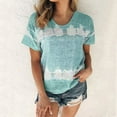 thumbnail image 1 of Aloohaidyvio Tops for Women,Womens Fashion Printed Short Sleeve T-Shirt Blouse Round Neck Casual Tops, 1 of 4