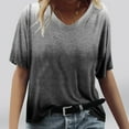 thumbnail image 1 of Aloohaidyvio Tops for Women,Womens Fashion Printing Casual V-Neck Short Sleeve Loose T-Shirt Tops, 1 of 4