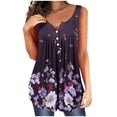 thumbnail image 1 of Aloohaidyvio Tops for Women,Womens Tops Casual Sleeveless Crewneck Print Pullover Tank Shirt, 1 of 5