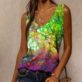 thumbnail image 1 of Aloohaidyvio Tops Womens Under 5$ Womens Fashion Tops Sleeveless Vest U-Neck Printed Tee Vest Blouse Tops, 1 of 6