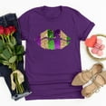 thumbnail image 1 of Aloohaidyvio Tops Long Sleeves,Womens Mardi Gras Mask Glitter Print Round Neck Short Sleeve Loose Tops,Mardi Gras Clothing Women Clearance, 1 of 5