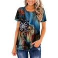 thumbnail image 1 of Aloohaidyvio Tops for Women ,Summer Classic T-Shirt Tees for Women Loose Short Sleeve Tops, 1 of 6