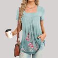 thumbnail image 1 of Aloohaidyvio Tops for Women ,Women Fashion Tops Casual Short Sleeve Loose T-Shirt Blouse, 1 of 5