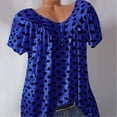 thumbnail image 1 of Aloohaidyvio Tops Plus Size Clearance,Women Plus Size Tops Casual Dot Daily Short Sleeve Shirt Blouse, 1 of 4
