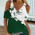 thumbnail image 1 of Aloohaidyvio Tops for Women ,Women Summer T-Shirt Cold Shoulder V-Neck Short Sleeve Tops Blouse, 1 of 5