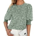 thumbnail image 1 of Aloohaidyvio Tops for Women ,Womens Tops Summer Round -Neck Short Sleeve Sexy Blouse, 1 of 6