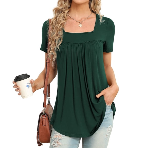 Aloohaidyvio Tops Plus Size,Womens Fashion Tops Underwaist Comfortable Loose T-Shirt Short Sleeve Blouse