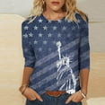 thumbnail image 1 of Aloohaidyvio Tops,Womens Fashion T-Shirt Mid-Length 3/4 Sleeves Blouse Round Neck Casual Tops, 1 of 5