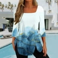 thumbnail image 1 of Aloohaidyvio Tops and Blouses ,Women Solid T-Shirt Mid-Length 3/4 Sleeves Blouse Round Neck Casual Tops, 1 of 4