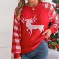 thumbnail image 1 of Aloohaidyvio Ugly Christmas Sweaters for Women,Women's Winter Casual Plaid Deer Christmas Sweater Long Sleeve Knitwear Pullover Sweaters, 1 of 6