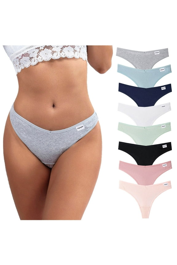 Underwear for Women,Womens Cotton Thongs Womens Panties Sexy V Waist Female Underpants Pantys Lingerie,Underwear Women Pack XL