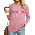 thumbnail image 1 of Aloohaidyvio Valentine Shirts for Women Long Sleeve Heart Graphic T Shirt Valentine Day Shirts Tee Tops, 1 of 5