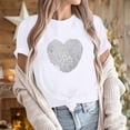 thumbnail image 1 of Aloohaidyvio Valentines Day Tops for women,Womens Valentine's Day Short Sleeve Round Neck Printing Blouse T-Shirt, 1 of 6