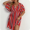 thumbnail image 1 of Aloohaidyvio Wedding Guest Dresses for Women,Women Dress Summer Casual Short Sleeve V Neck Printed Sleeve Dresses, Womens Dresses, 1 of 6