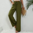 thumbnail image 1 of Aloohaidyvio Wide Leg Dress Pants Women's High Waisted Business Casual Trousers Army Green S, 1 of 6