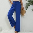thumbnail image 1 of Aloohaidyvio Wide Leg Dress Pants Women's High Waisted Business Casual Trousers Blue XL, 1 of 6