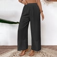 thumbnail image 1 of Aloohaidyvio Wide Leg Pants for Women Baggy Lightweight Palazzo Pants with Pockets Summer High Waist Flowy Casual Trousers, 1 of 8