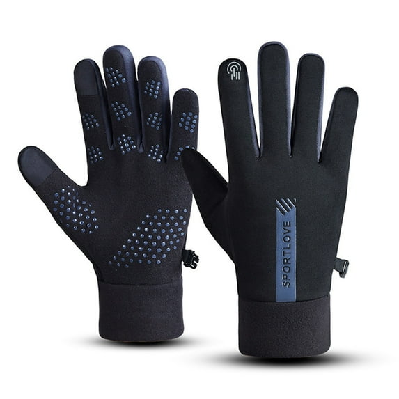 Aloohaidyvio Winter Gloves, Gloves For Cold Weather, Touch Screen Anti-Slip Fleece Lined Soft Knit Gloves For Men Women
