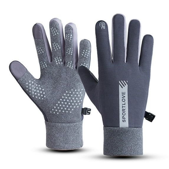 Aloohaidyvio Winter Gloves, Gloves For Cold Weather, Touch Screen Anti-Slip Fleece Lined Soft Knit Gloves For Men Women