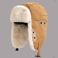 thumbnail image 1 of Aloohaidyvio Winter Hats for Women and Men,Womens Winter Hat Thick Warm Sherpa Lined Fleece Pilot Hood Cap Windproof Earflap Beanie Peruvian Trapper Hat for Men Cycling, 1 of 4